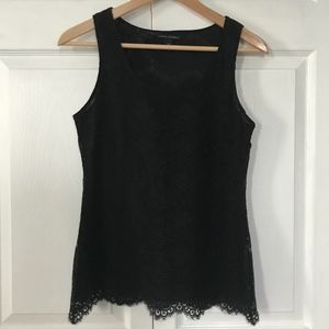 Banana Republic Black Lace Sleeveless Blouse